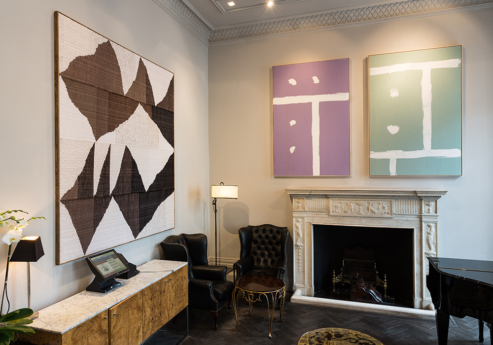 Mark Barrow and Sarah Parke fireplace